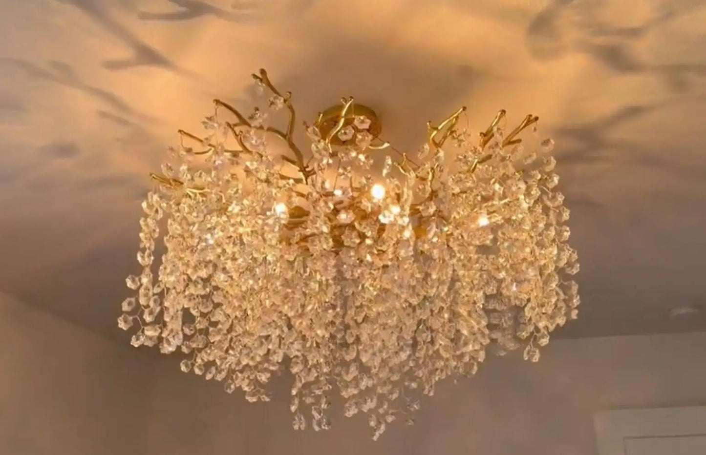 Tree Branch Gold Crystal Chandelier for Your Dining Space