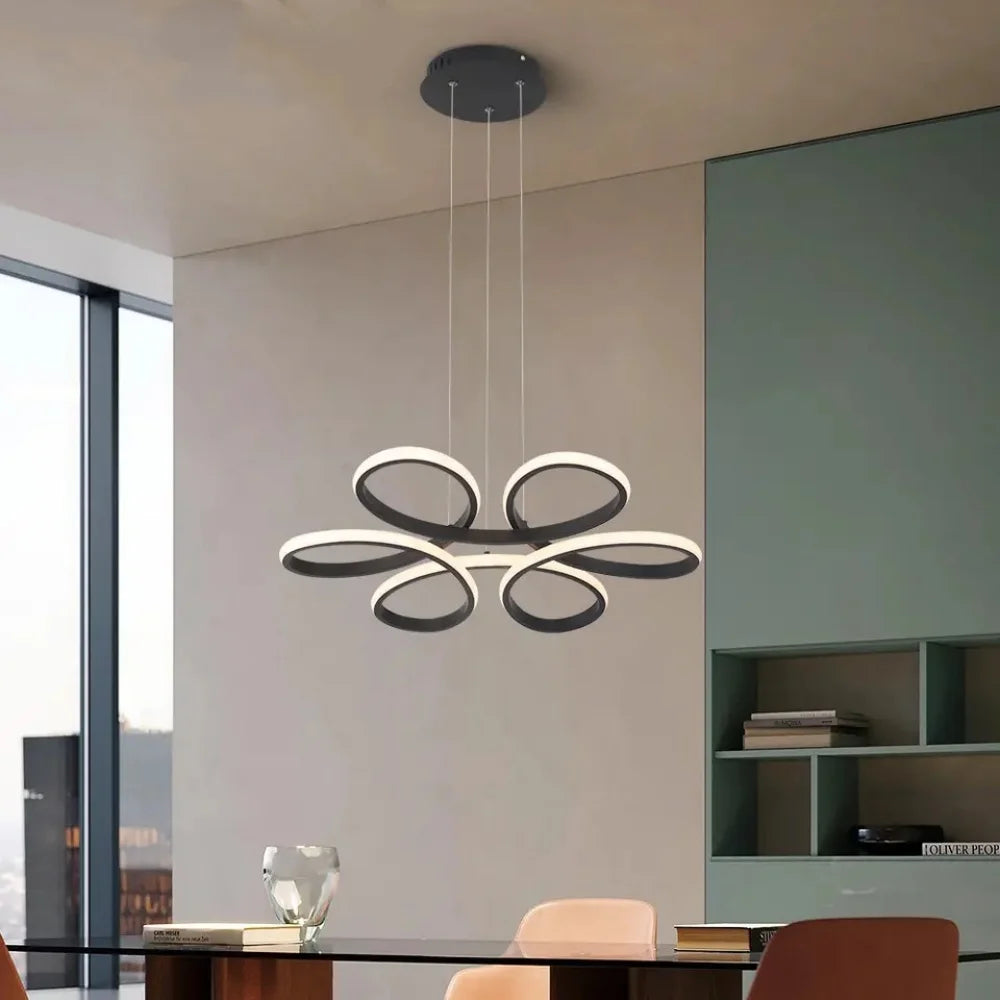 Sleek & Contemporary LED Chandelier for Living Room & Bedroom