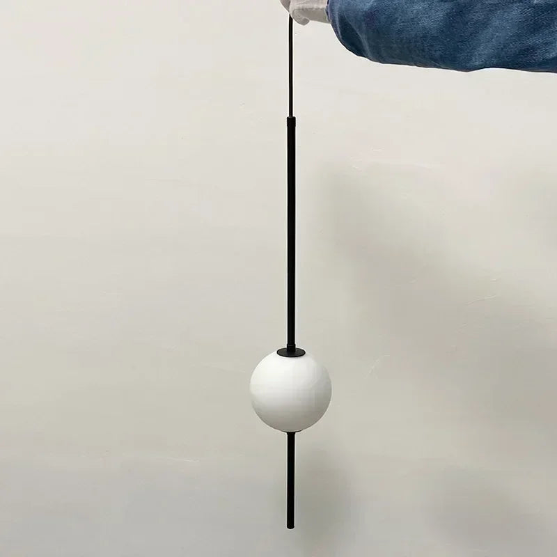 Simple Glass Ball Pendant Light for Dining & Bedroom