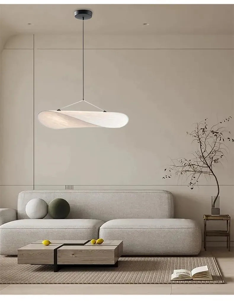 Vertigo White Silk Pendant Chandelier Ideal for Stylish Interiors