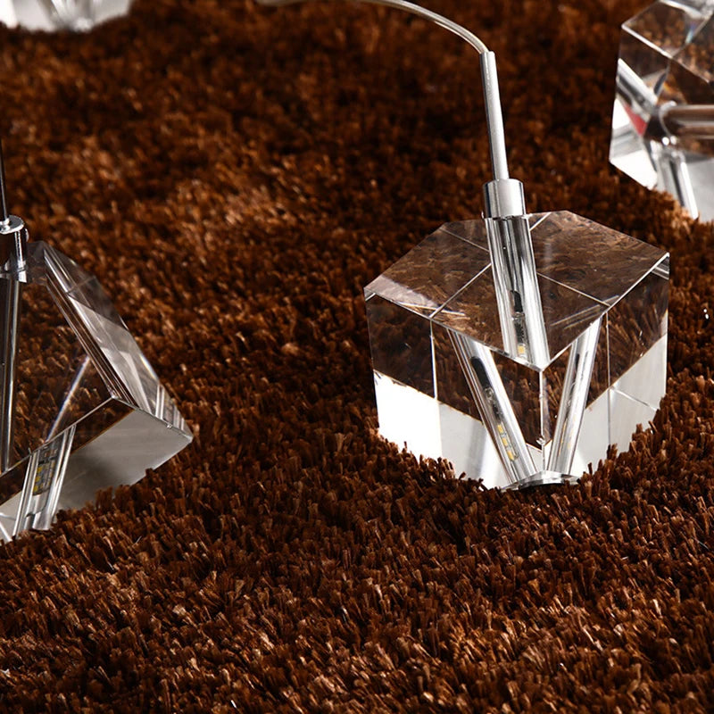 LED Square Crystal Chandelier for Hotels, Restaurants, and Staircases