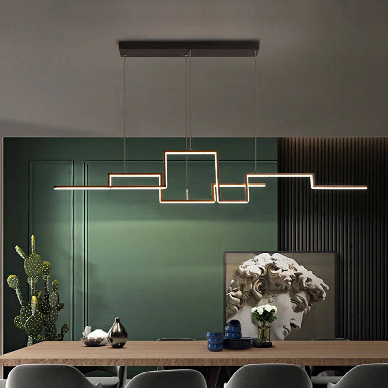 Bold & Beautiful Geometric Chandelier for Kitchens, Bars, and Offices