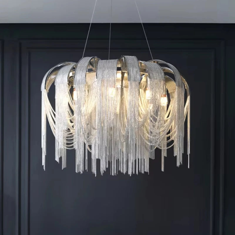 Gold & Silver Tassel Hanging Light For Your Living Room