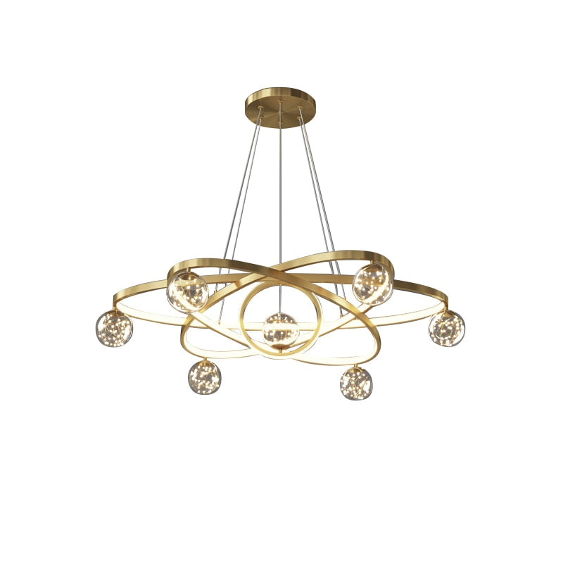 Modern Minimalist LED Ceiling Chandelier for Living Room, Bedroom, or Dining Room