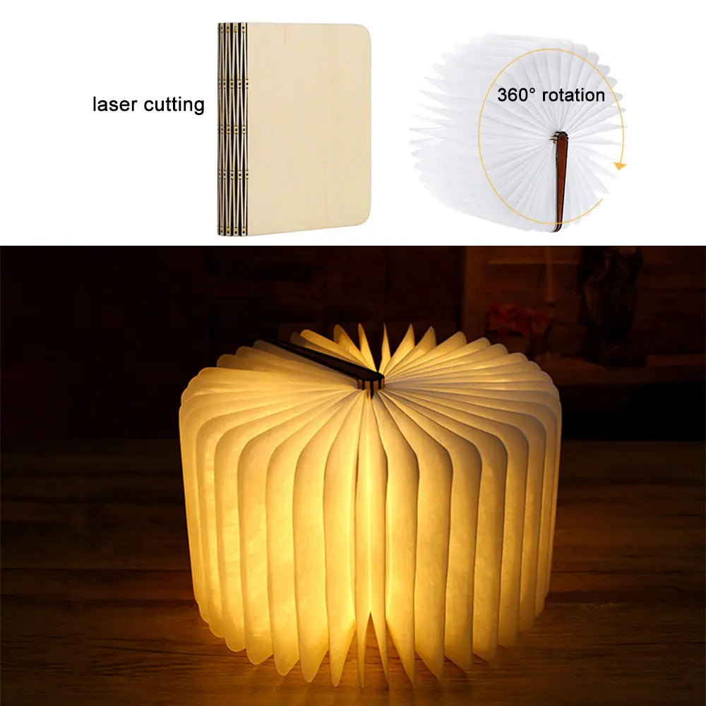 Fold-able Magnetic Creative Magic Book Night Light