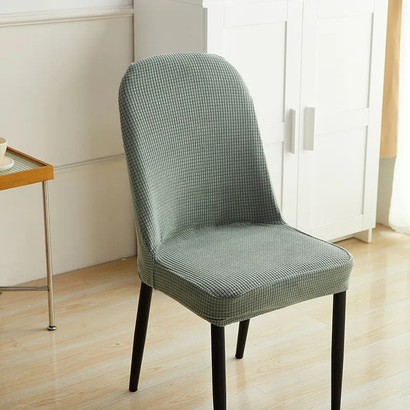 Jacquard Curved Chair Cover Machine Washable Dustproof Backrest Cover for Home Decoration - 1/2/4/6 Pcs