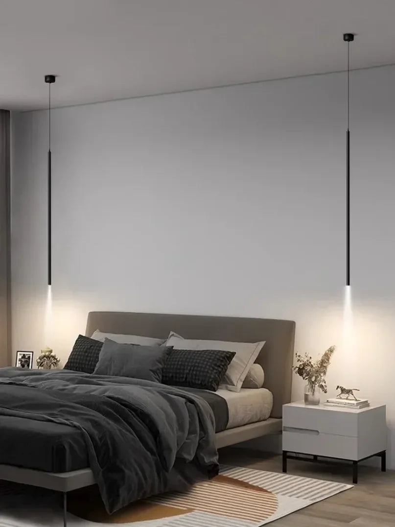 Nordic Style LED Long Chandelier for Bedrooms, Lounges & Cafés