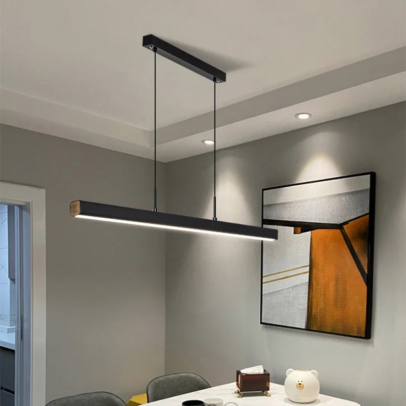 Sleek LED Dining Room Chandelier Perfect for Dining Rooms, Bars & Offices