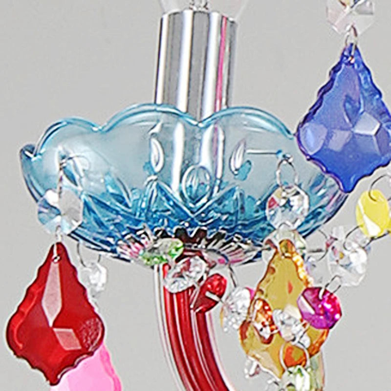 Colorful Crystal Chandelier for Girls’ Bedrooms
