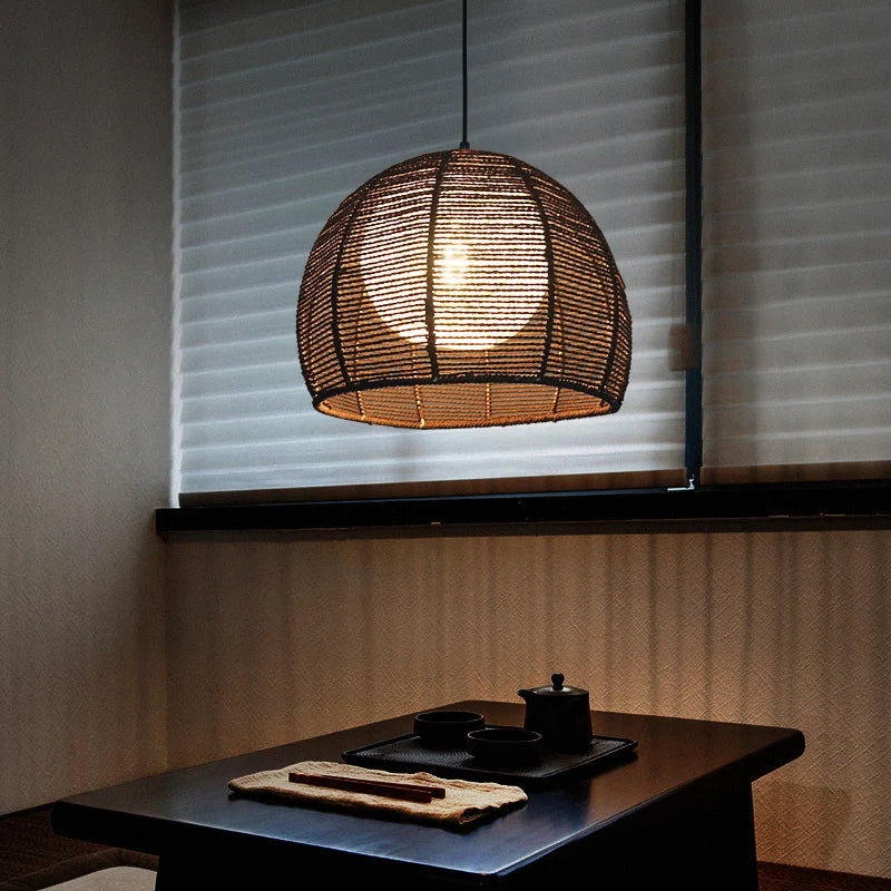 Hand Woven Stylish Bedroom Lamp for Natural Elegance