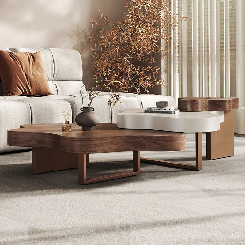 Italian Style Coffee Table – Simple Rectangle Nordic Modern Center Table for Living Rooms
