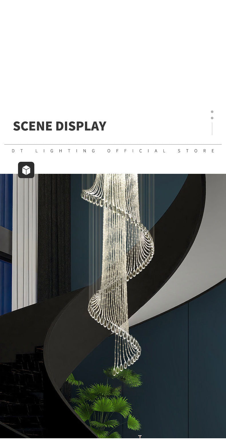 Minimalist Duplex Stair Chandelier with Modern Design