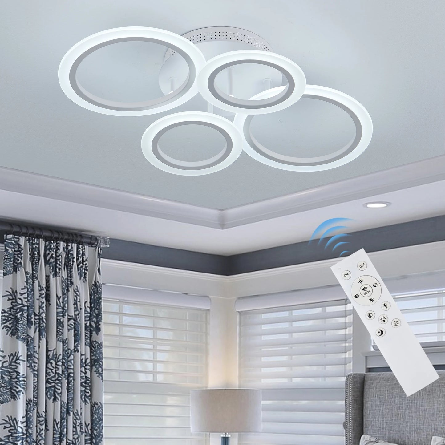 Luxury Ring Pendant LED Ceiling Light Perfect for Bedroom & Living Room