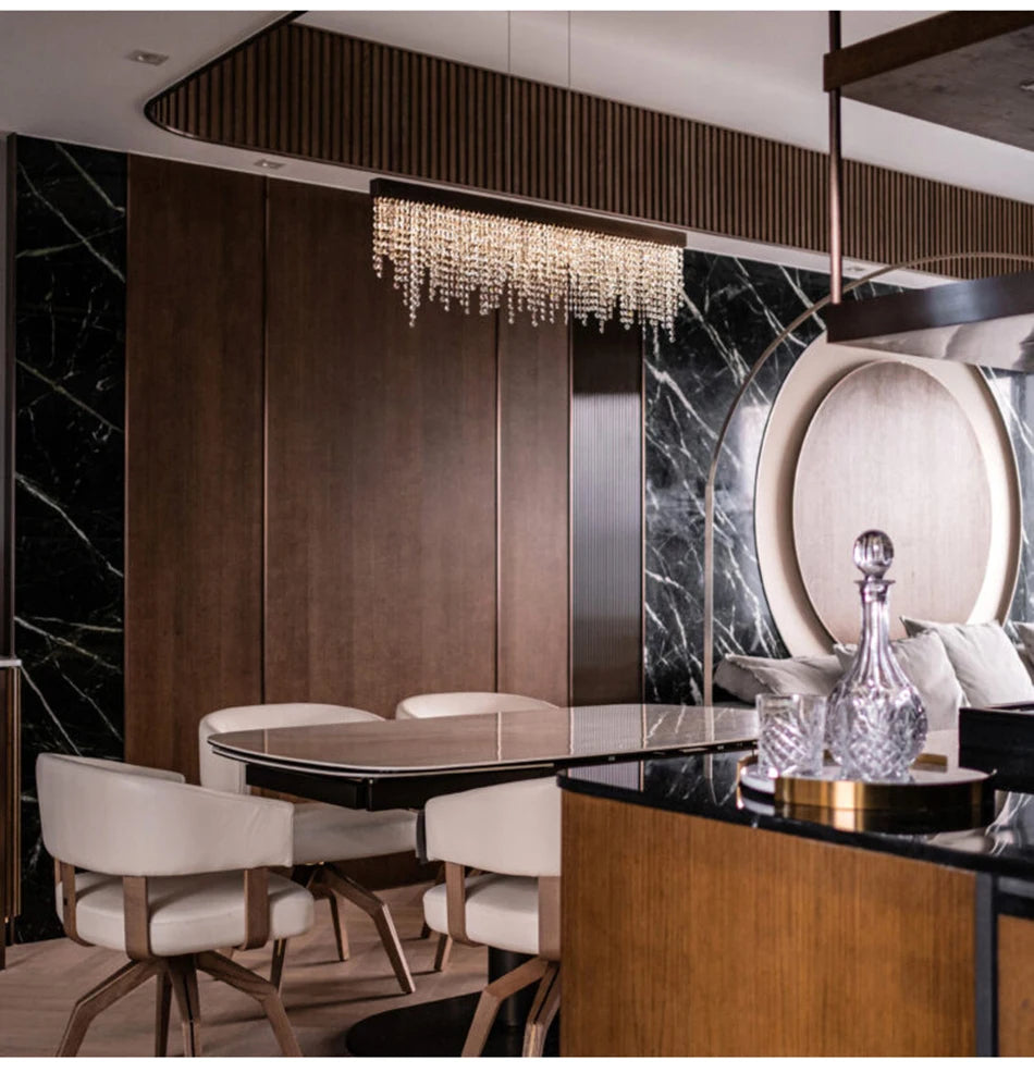 LED Crystal Chandeliers for Modern Dining & Kitchen Interiors