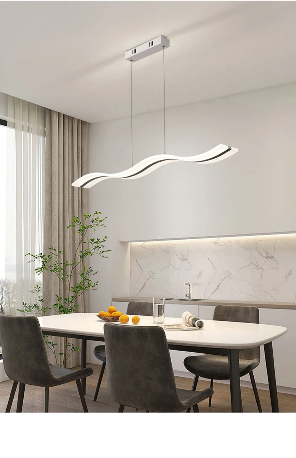 Luxury LED Chandelier Perfect for Dining Room, Kitchen & Living Spaces