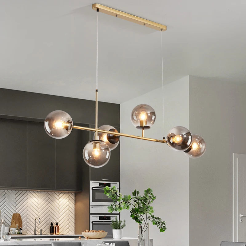 Floating Glass Ball Hanging Light for Dining & Kitchen