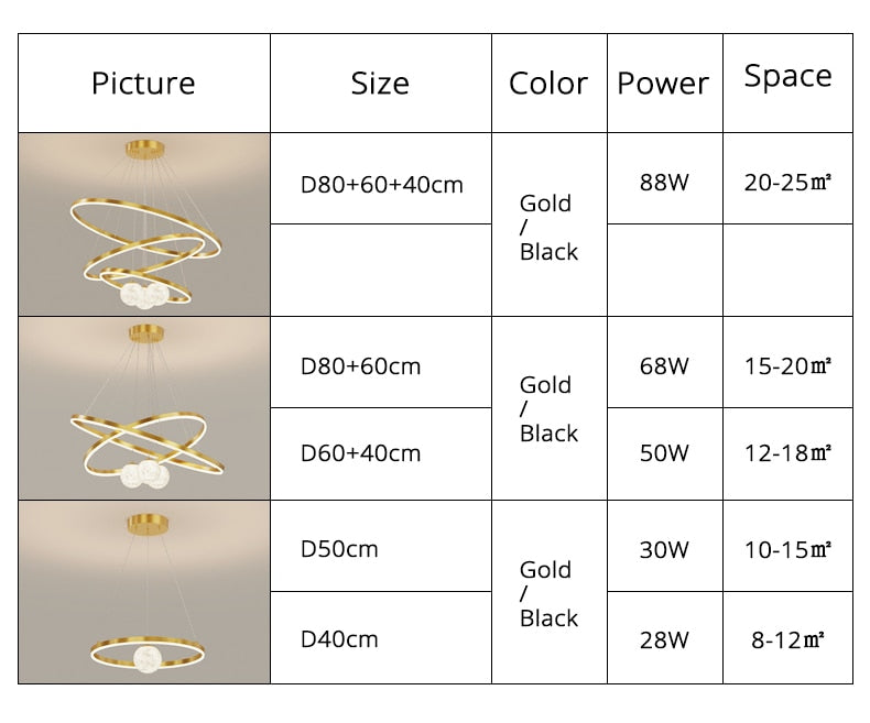 Modern Minimalist LED Ceiling Chandelier for Living Room, Bedroom, or Dining Room