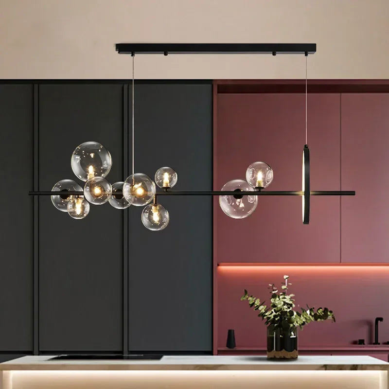 Luxury Glass Bubble Chandelier Perfect for Kitchen & Dining