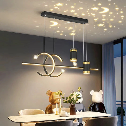 Luxury Lustre Pendant Light Elegant & Adjustable Chandelier for Dining Tables