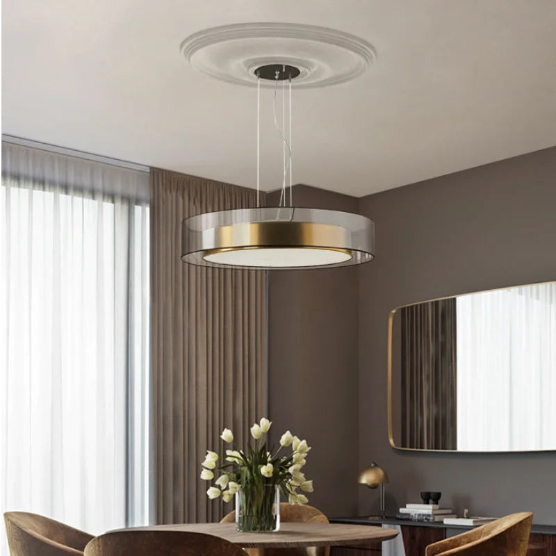 Modern Copper LED Chandelier