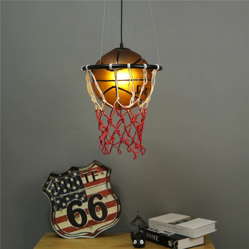 Cool Basketball Hanging Lamp Perfect for Kids’ Bedroom & Playroom