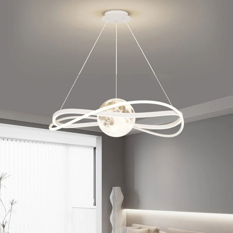 GLOWING MOON SPECTRUM PENDANT LIGHTS FOR SPACE DECOR