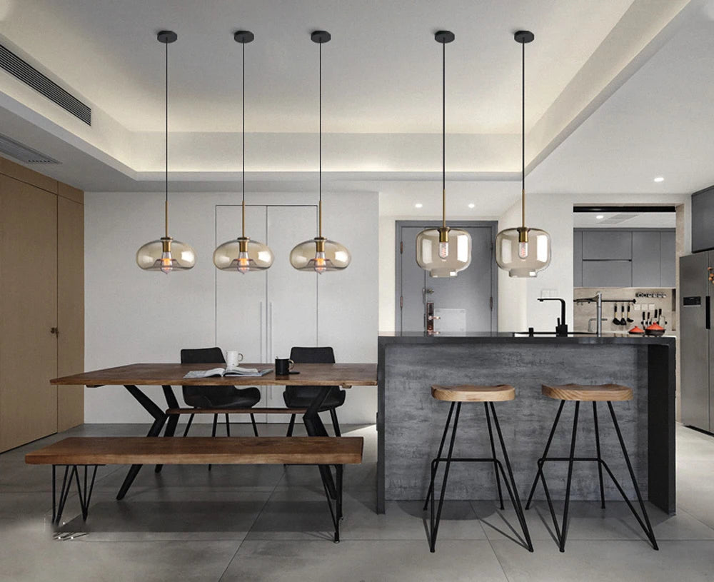 Modern Loft Glass Pendant Light for Home & Restaurants