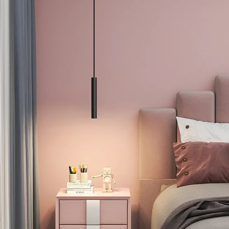 Stylish Black & White Nordic Tube Lights for Kitchen Islands & Background Walls