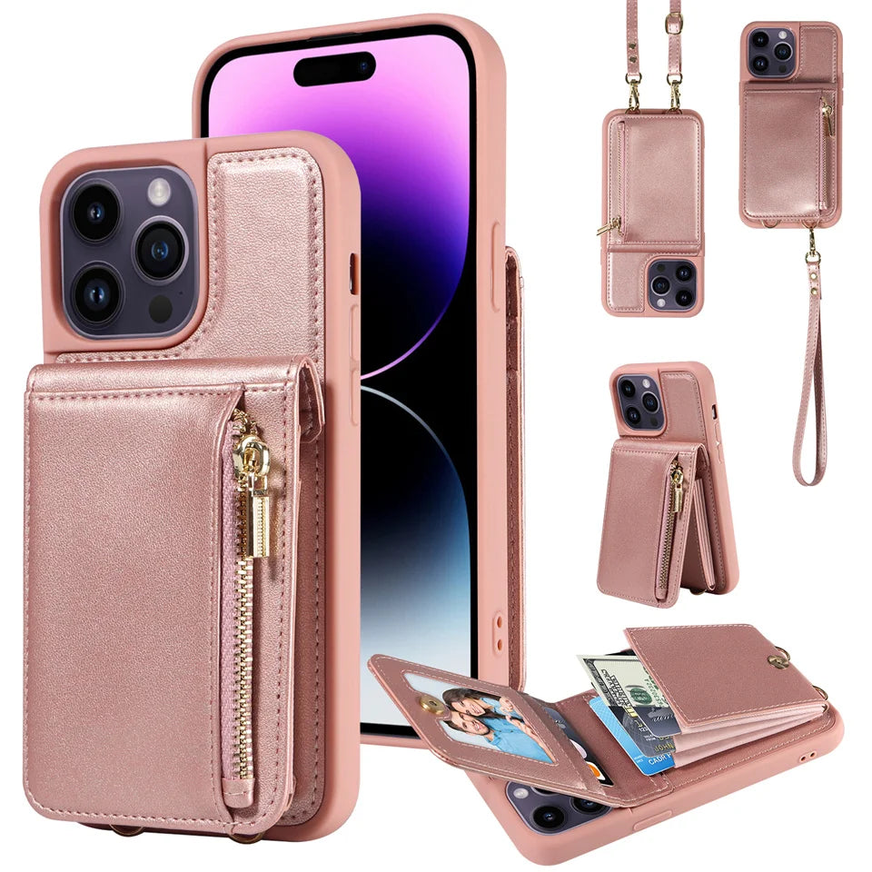 iPhone 16, 16 Pro, 16 Pro Max, 16 Plus Purse Case For Pro Max & Plus Series For Women