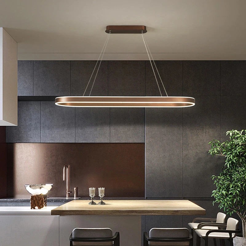 Aluminum LED Ring Chandelier for Kitchens & Dining Rooms