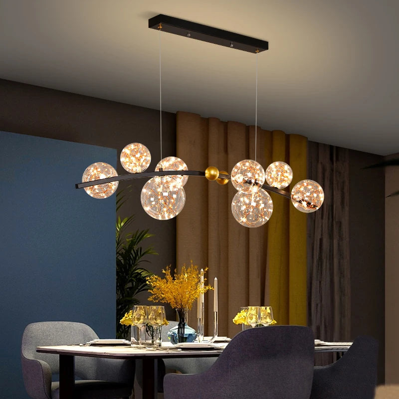 Clear Glass Hanging Light Perfect for Dining, Coffee Shops & More