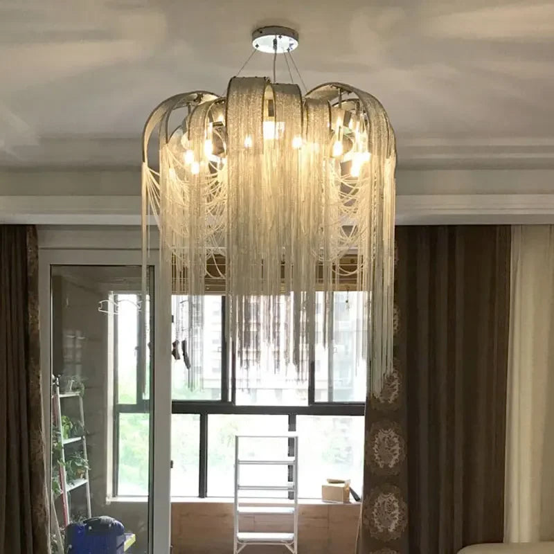 Gold & Silver Tassel Hanging Light For Your Living Room