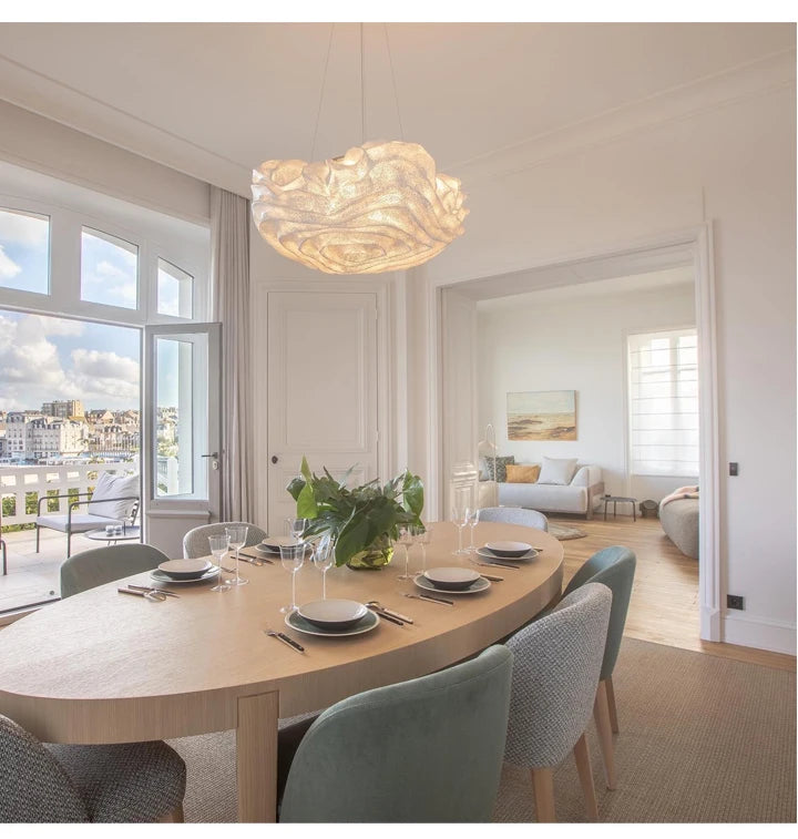 Stylish Silver Cloud Pendant Chandelier Perfect Lighting Solution for All Your Décor Needs