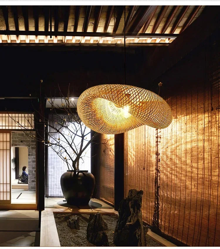 Beautiful Natural Fiber Woven Chandelier Perfect for Any Room