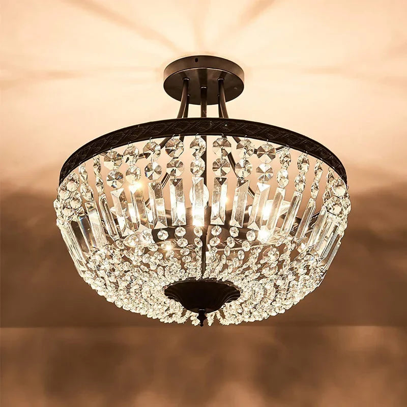 Iron Crystal Lamps Luxury Lighting for Homes & Restaurants