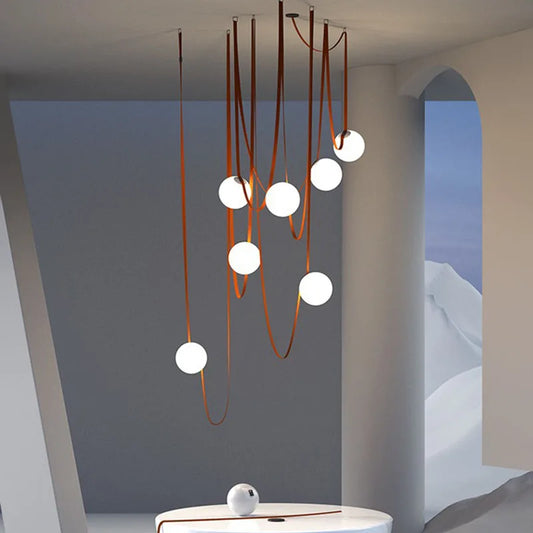 Elegant Art Deco White Glass Chandelier Perfect for Dining & Living Rooms