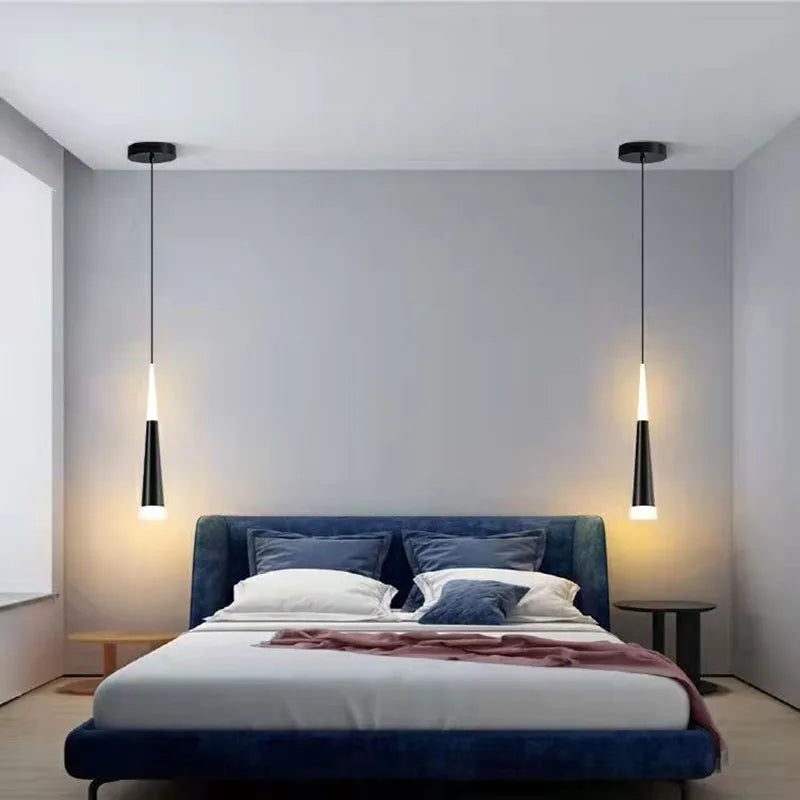 Long Hanging Nordic LED Pendant Lamp Perfect Ambient Lighting for Any Space