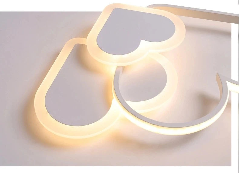 Enchanting Cloud & Heart LED Ceiling Lamp Perfect Touch for Kids’ Spaces