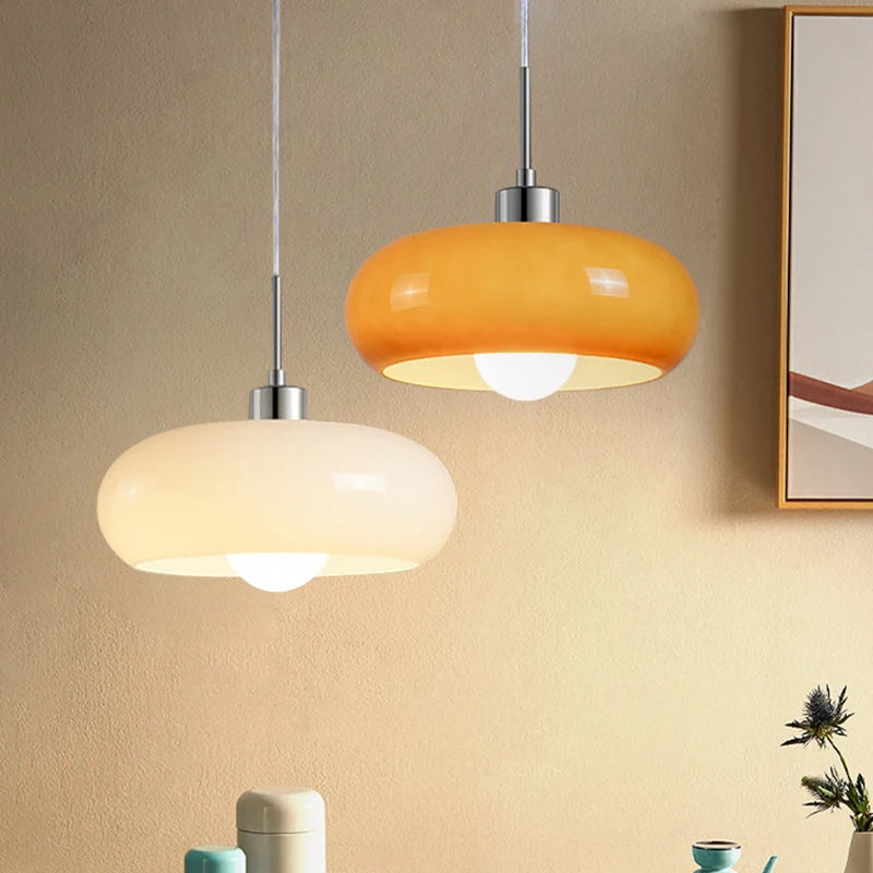 Orange & White Glass Pendant Lamp for Every Room