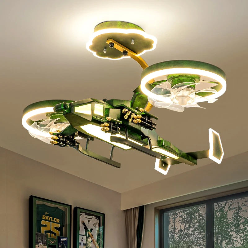 Cool & Creative! Kids’ Plane Ceiling Fan Lamp with LED Lights for Children’s Rooms