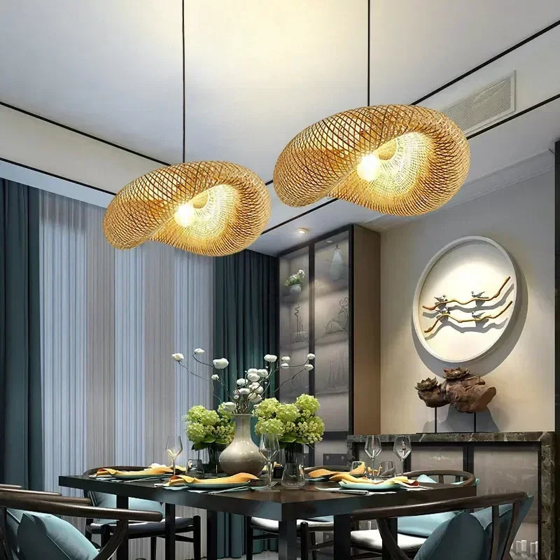 Beautiful Natural Fiber Woven Chandelier Perfect for Any Room
