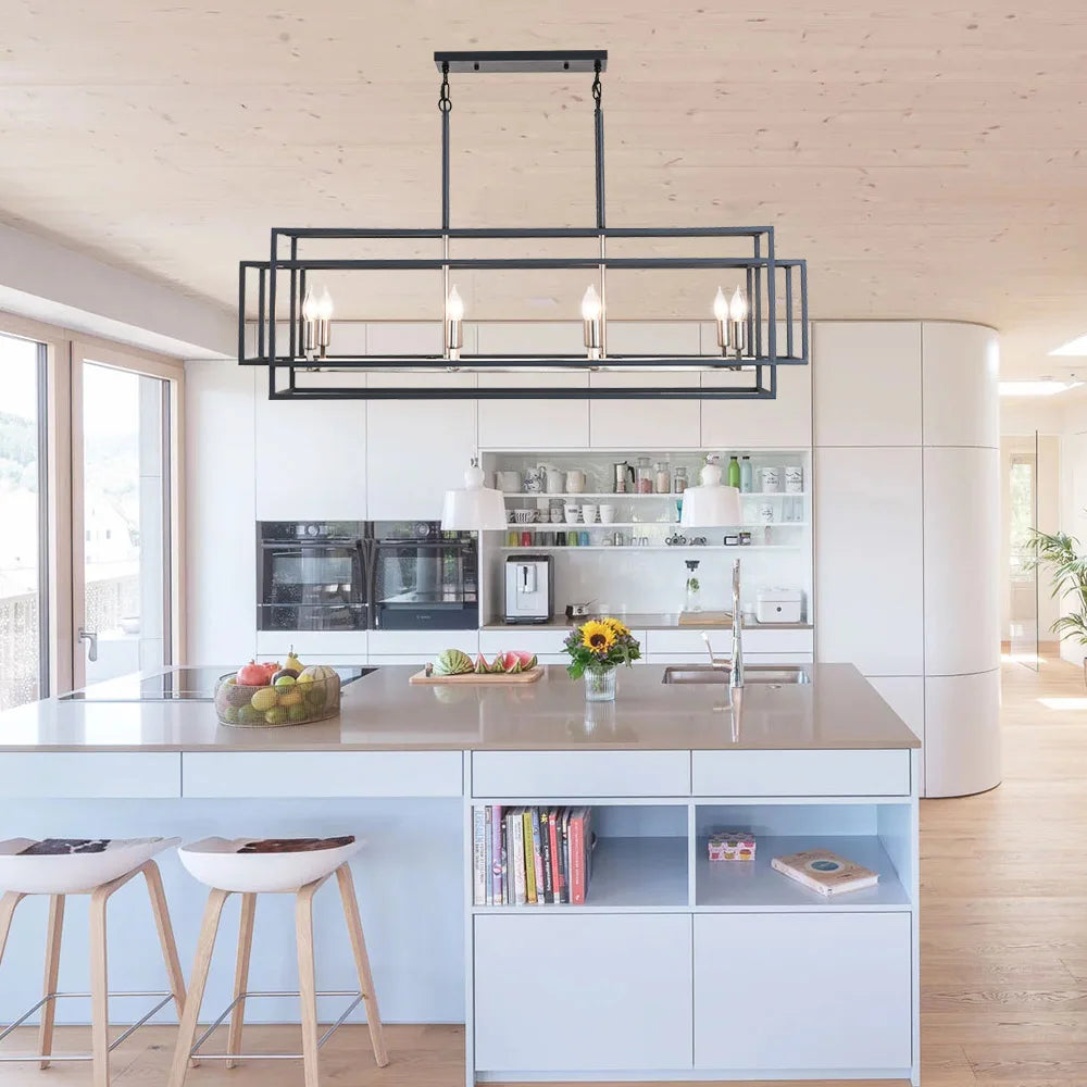 Vintage-Style Industrial Chandelier – Perfect Pendant Lamp for Dining & Kitchen Islands