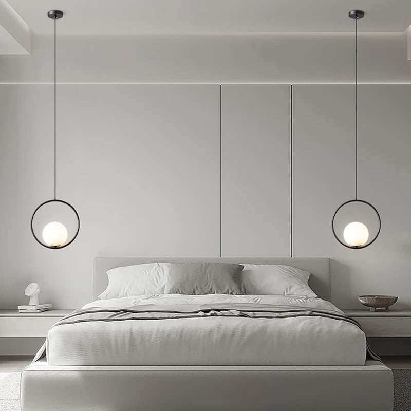 Sleek Glass Pendant Lights for Kitchen, Dining, and Bedroom