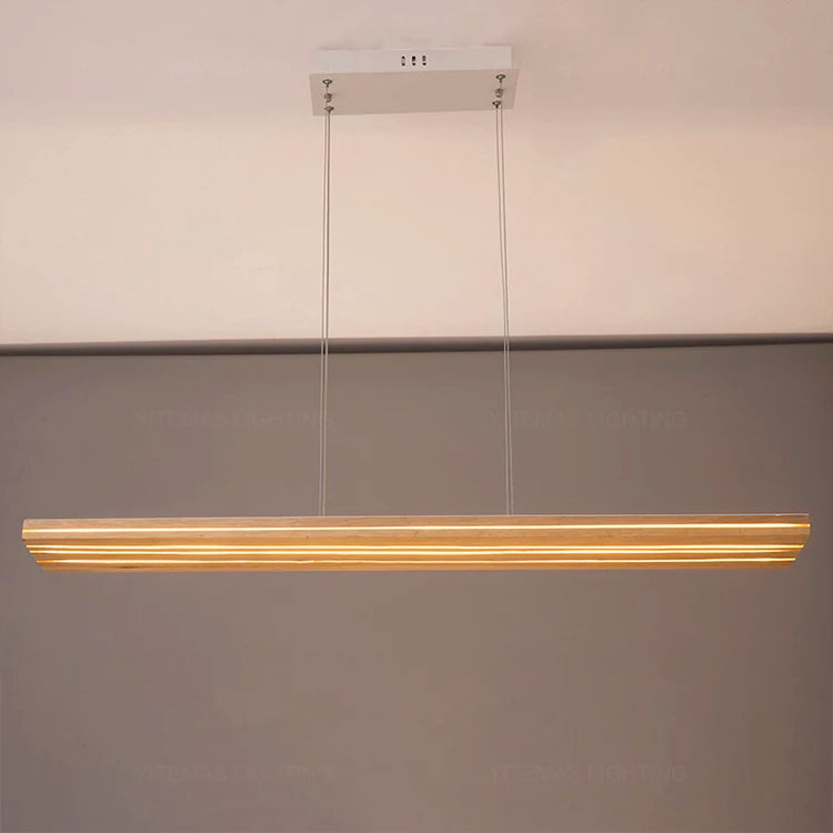 Unique Crack Wood LED Pendant Light for Kitchen Island or Restaurant Decor