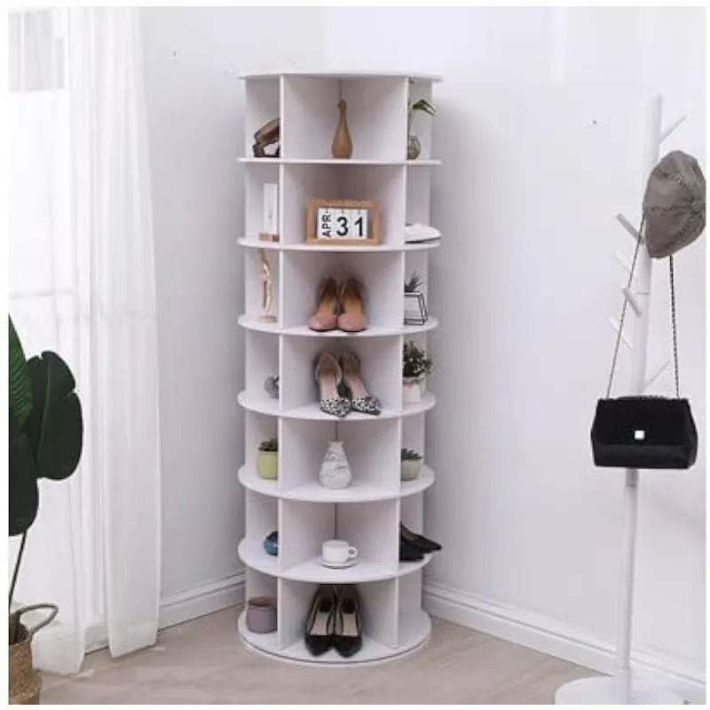 360° Rotating Shoe Organizer Rack Tower