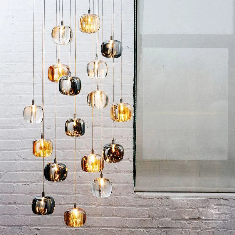 Luxury Loft Ceiling Chandelier Crystal LED Lighting for Living Room, Bedroom, Staircase, and Dining Spaces