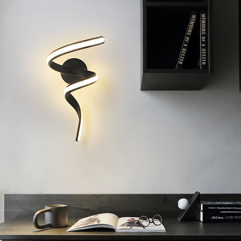 Spiral LED Wall Lamp For Your Bedroom & Hallway with This LED Wall Sconce