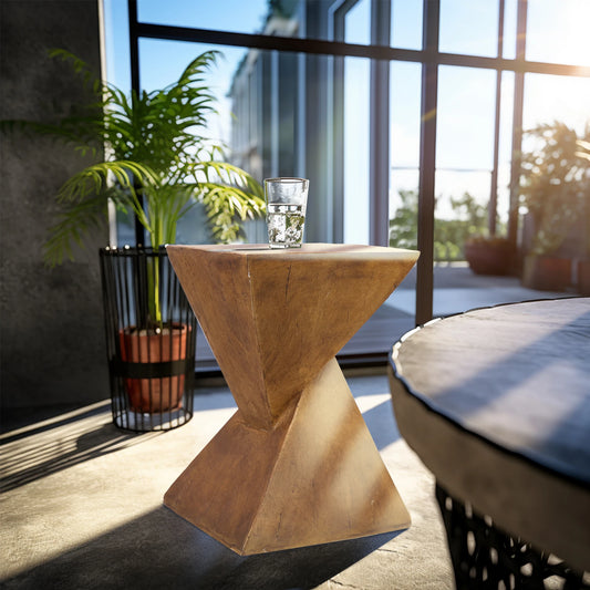 Geometric Concrete Side Table Perfect for Indoors & Outdoors