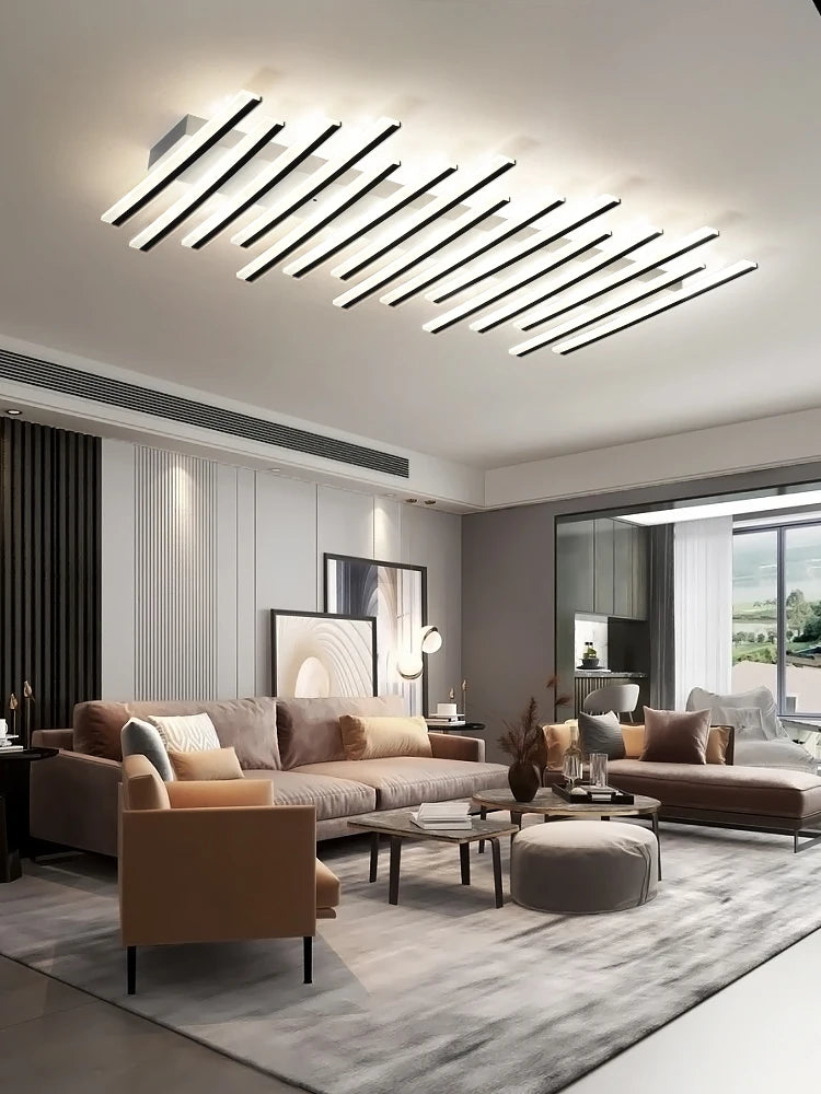 Versatile LED Strip Chandelier Ideal for Living Rooms, Offices & Restaurants