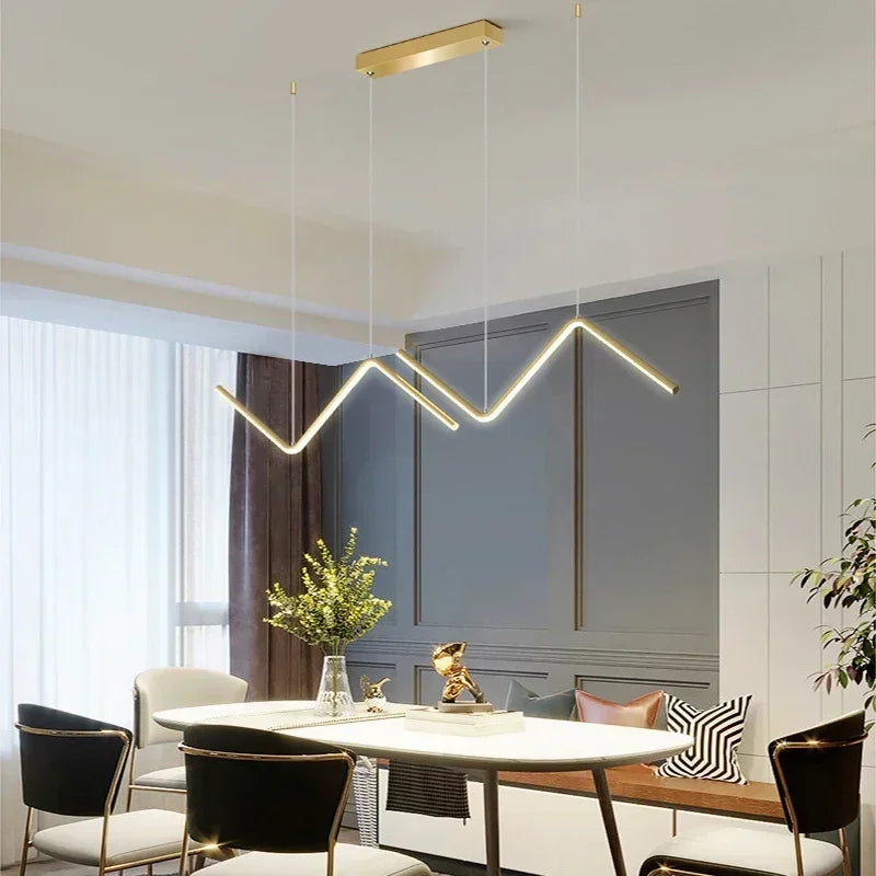 Gold Tube Pendant Light Luxurious Glow for Any Room